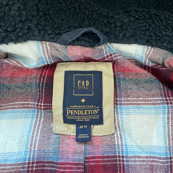 Gap + Pendleton hooded fatigue jacket in navy blue for men - Picture 4 of 4